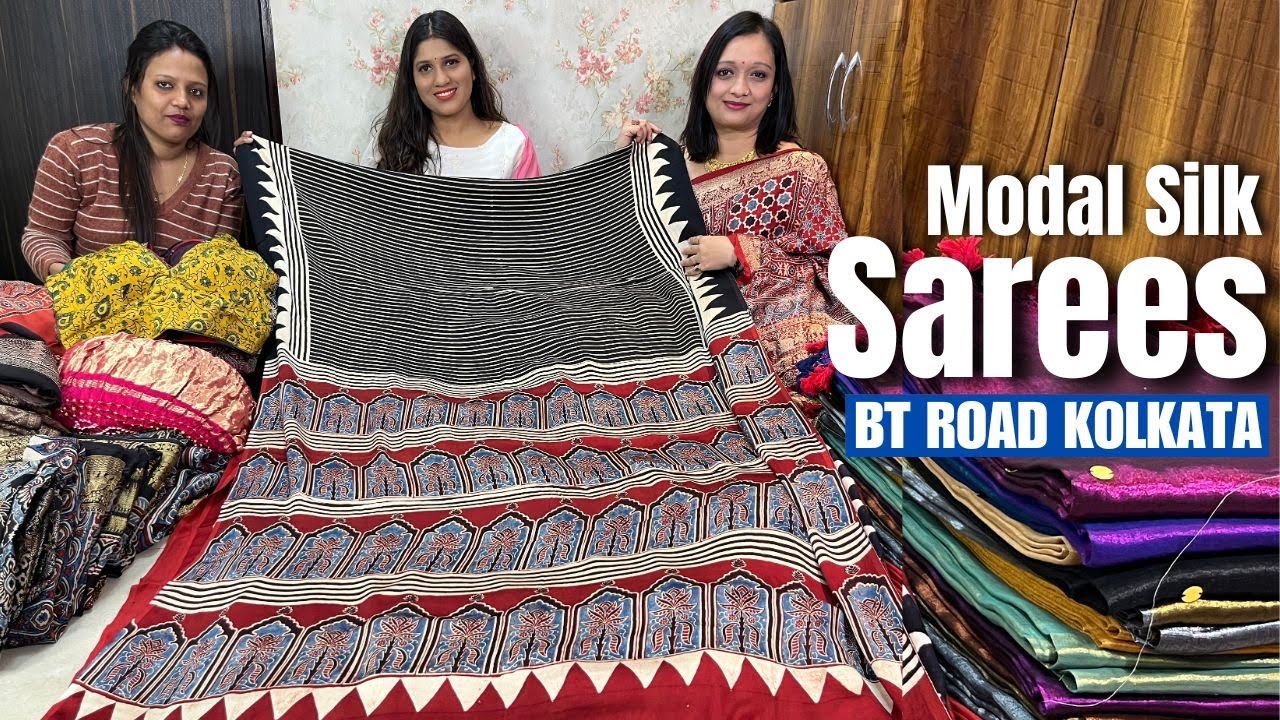 Bohemian Sarees : Modal Silk with Bandhej / Modal Ajrakh & Raga Tissue Saree Collection Kolkata
