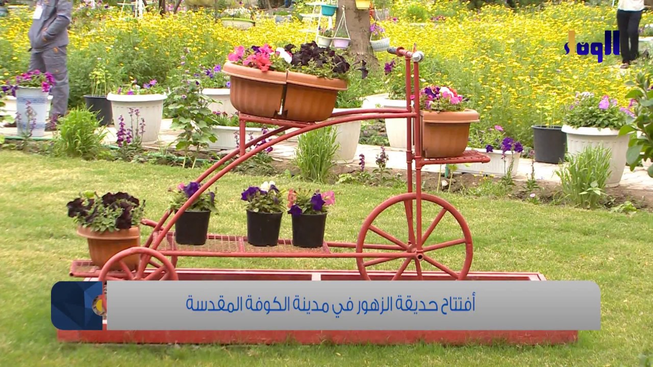 تلفزيون الوفاء - بلدية الكوفة تفتتح حديقة زهور نموذجية