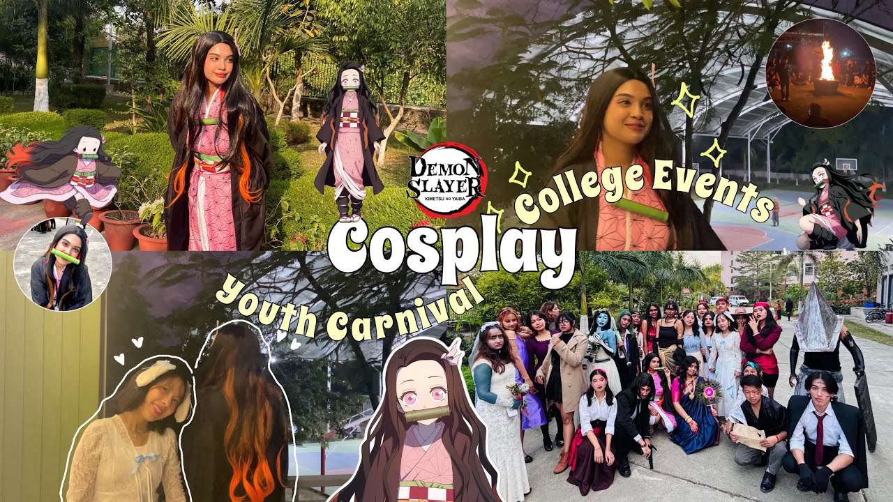 [VLOG] Nezuko Cosplay 🎋🌸 | College Events | Cosplay🎋