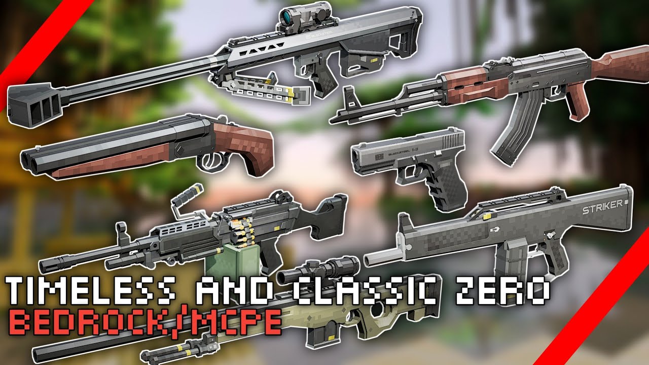 Timeless and classic zero gun addon for mcpe 1.21.60 +| tacz gun mod minecraft pe
