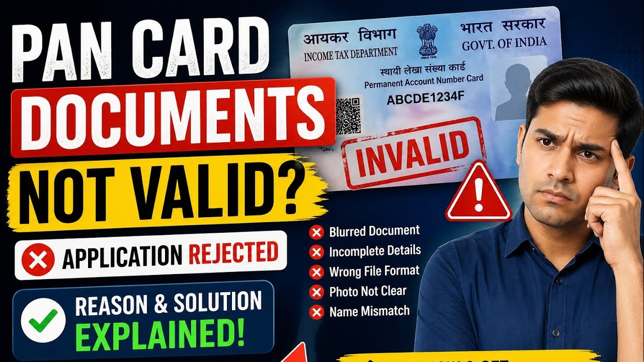 PAN Card Reject Ho Gaya? Documents Not Valid 😱 Fix Now! 