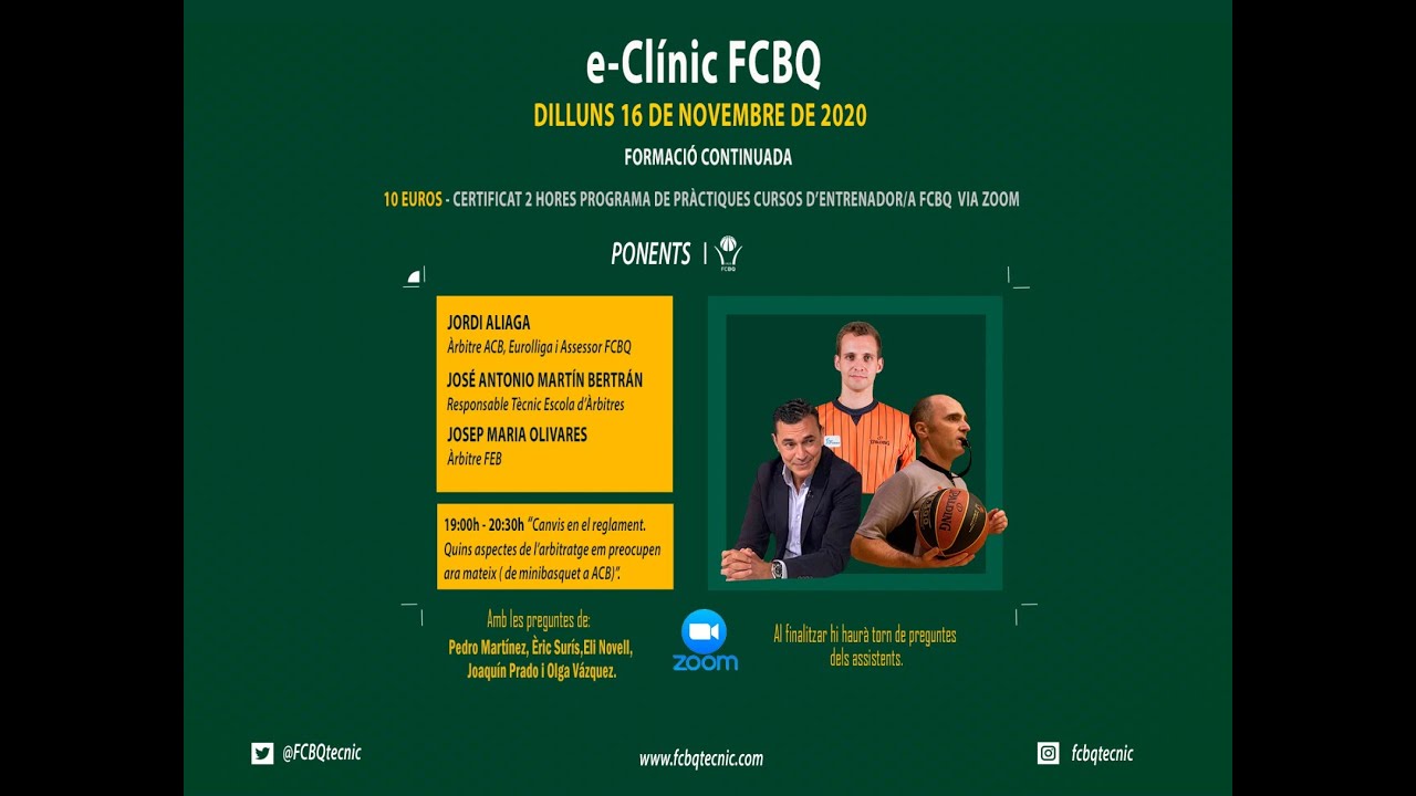 e-Cl&iacute;nic FCBQ | &Agrave;rbitres 🏀