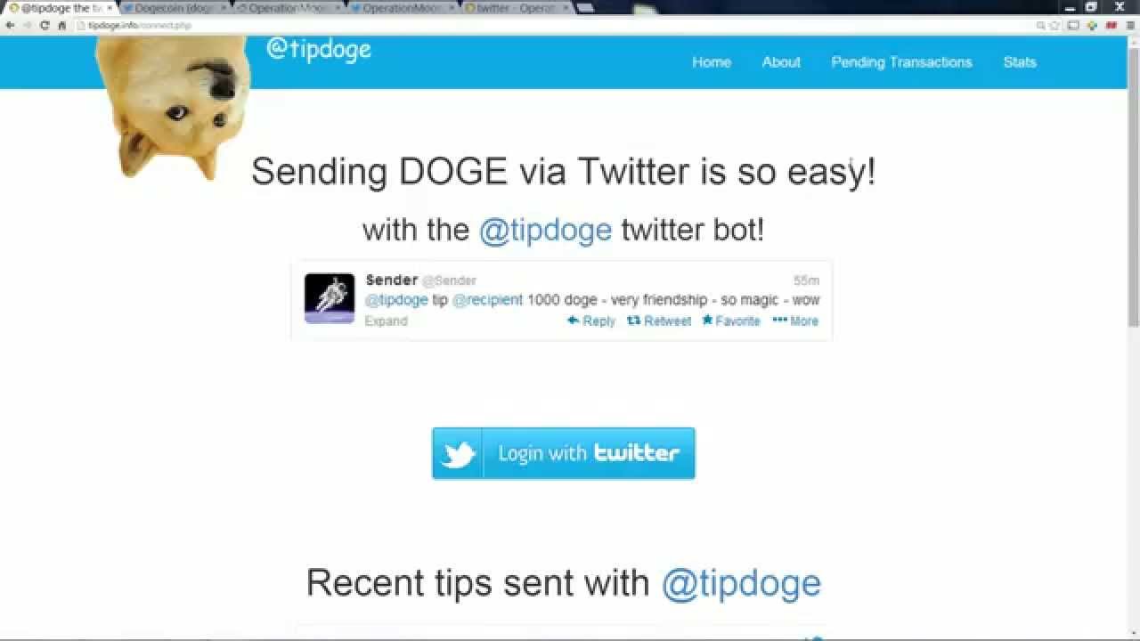 How to tip using @dogetip on Twitter