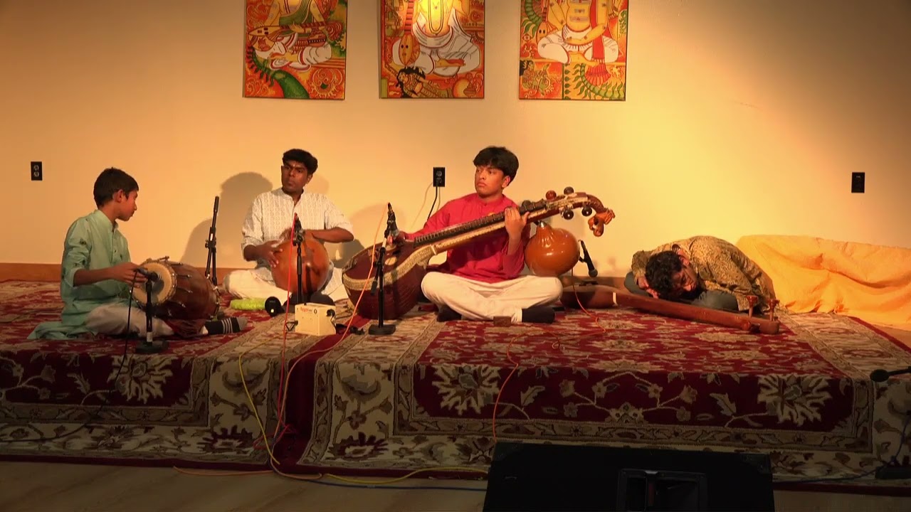 Nakul Bharani (Karaikudi Veena), Mayuk Nimmagadda (Mrudangam), Krishna Prasannan (Ghatam)