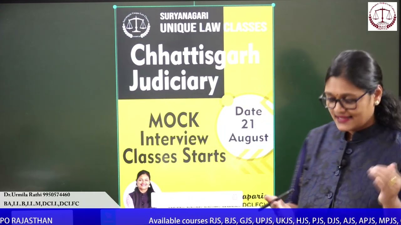 Chhattisgarh judiciary interview classes and MOCK interview classes Starts, information