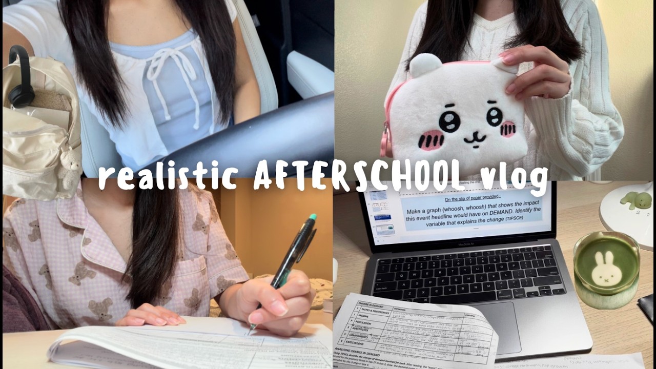*REALISTIC* after school vlog | school, gym, study, repeat