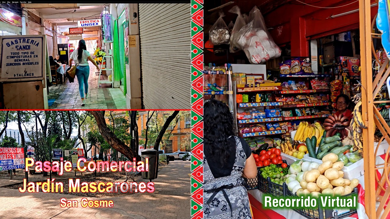 Recorriendo el pasaje comercial del jardín Mascarones, San Cosme, #cdmx X