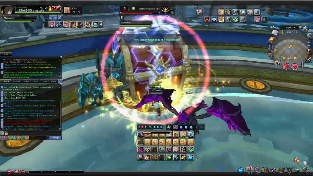 Aura Kingdom - Vault of Eternity Floor 1 - Floor 12 (Party Mode) - Katar Solo Gameplay
