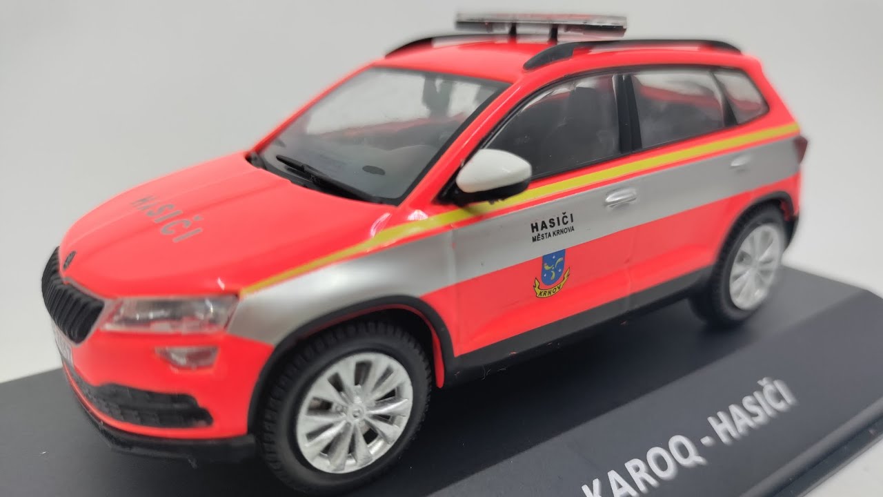 Kaleidoskop slavných vozů Škoda číslo 123 - Škoda Karoq - Hasiči (2017) 1:43 - DeAgostini - recenze
