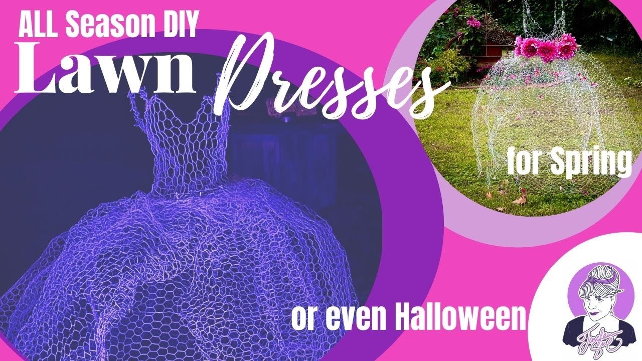 How I Made Glowing Ghost Sculptures in My Yard! | Chicken Wire Dresses