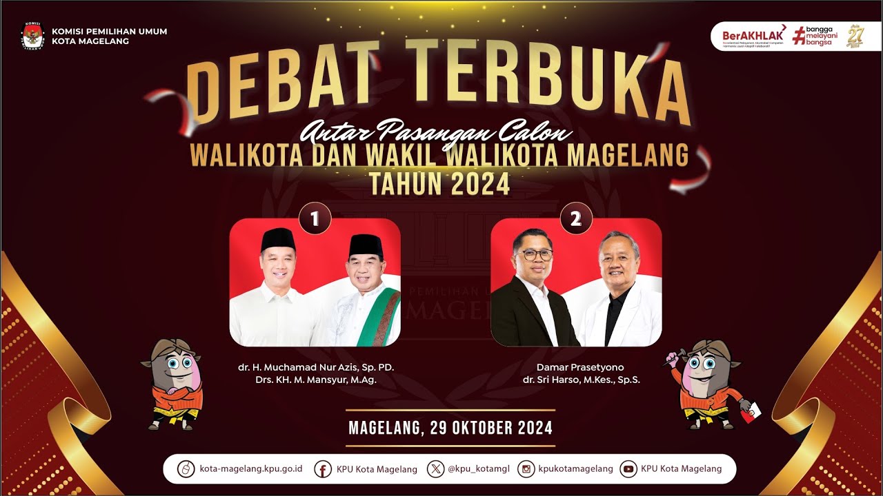 DEBAT TERBUKA ANTAR PASANGAN CALON WALIKOTA DAN WAKIL WALIKOTA MAGELANG TAHUN 2024