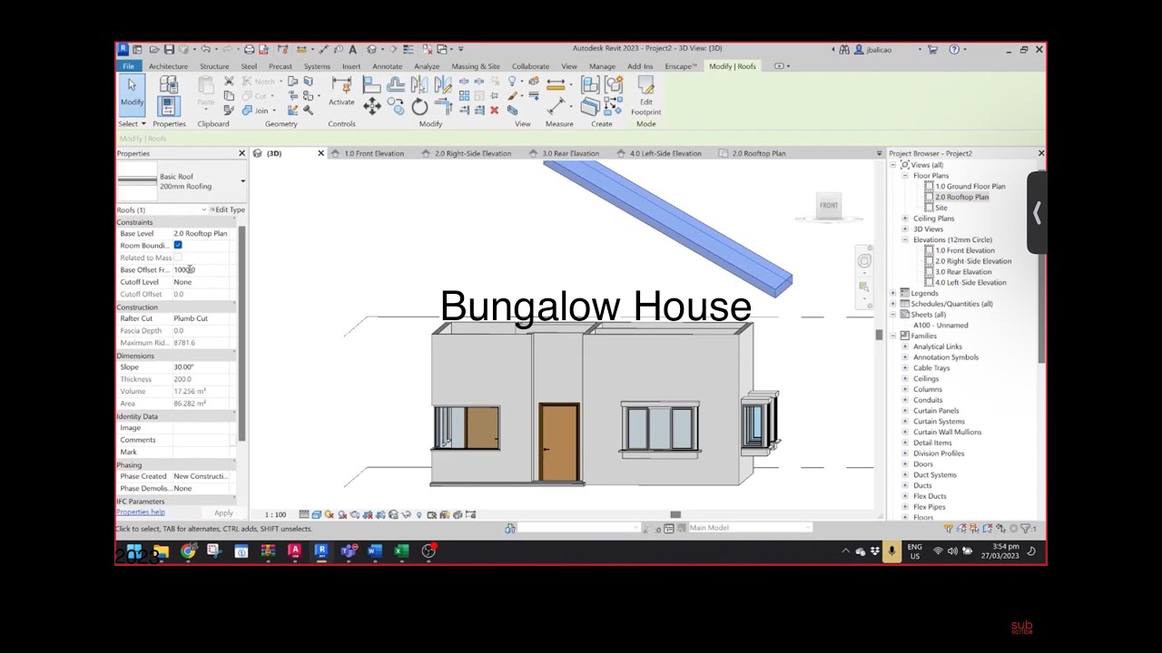Creating a Single Storey Residential | Autodesk Revit | PH