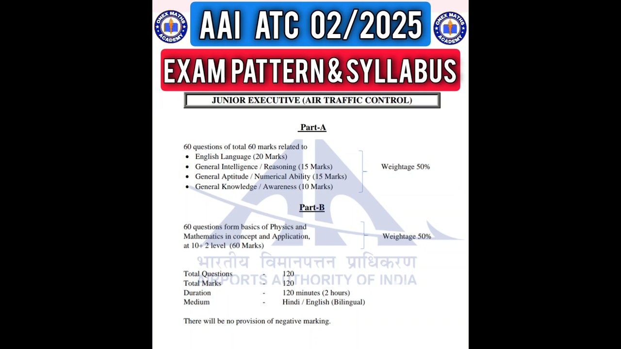 AAI ATC EXAM PATTERN 2025 || Full Details || #shorts #short #shortvideo #exam #aai #airport #job