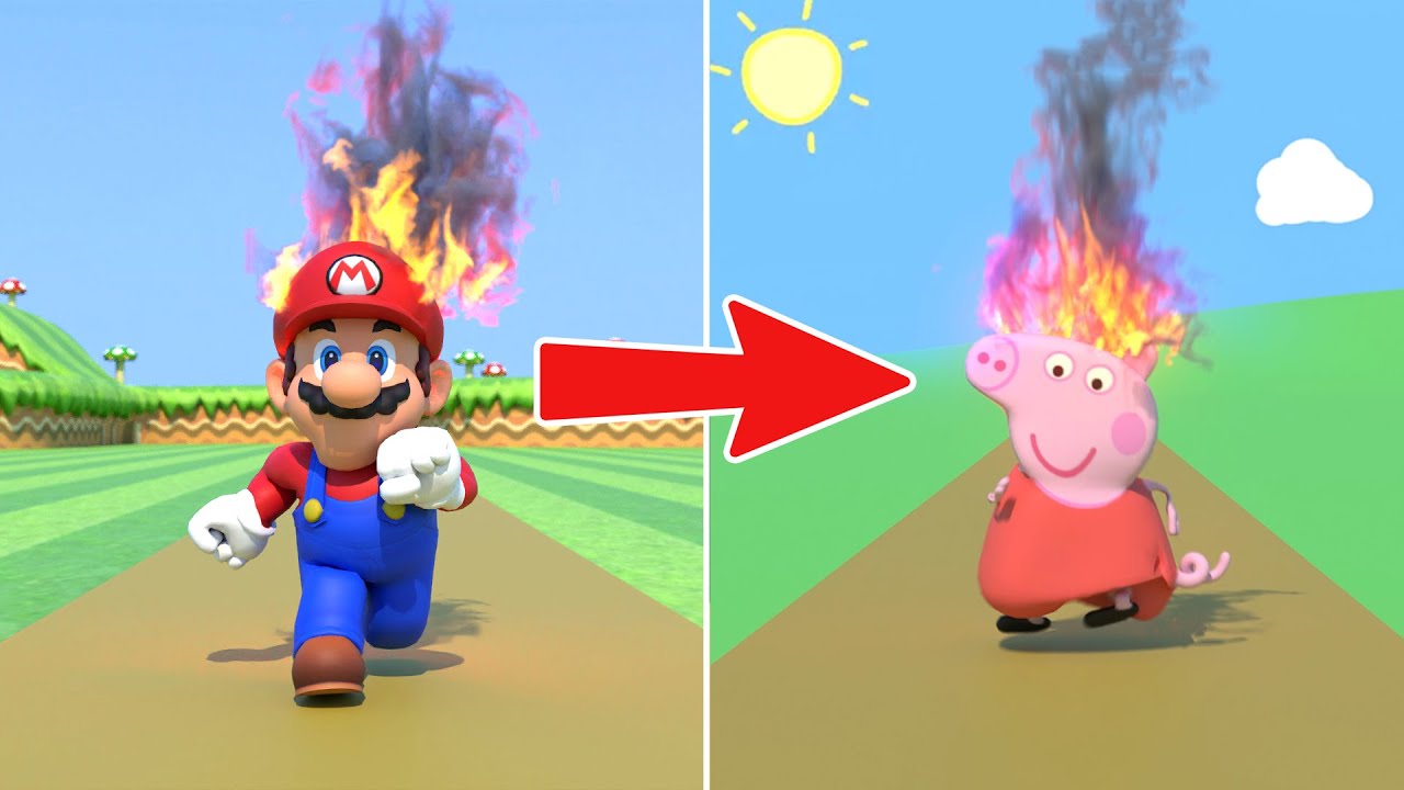 Super Mario & Peppa Pig  - Dumb Ways to Die 😁 NOT FOR KIDS!!!