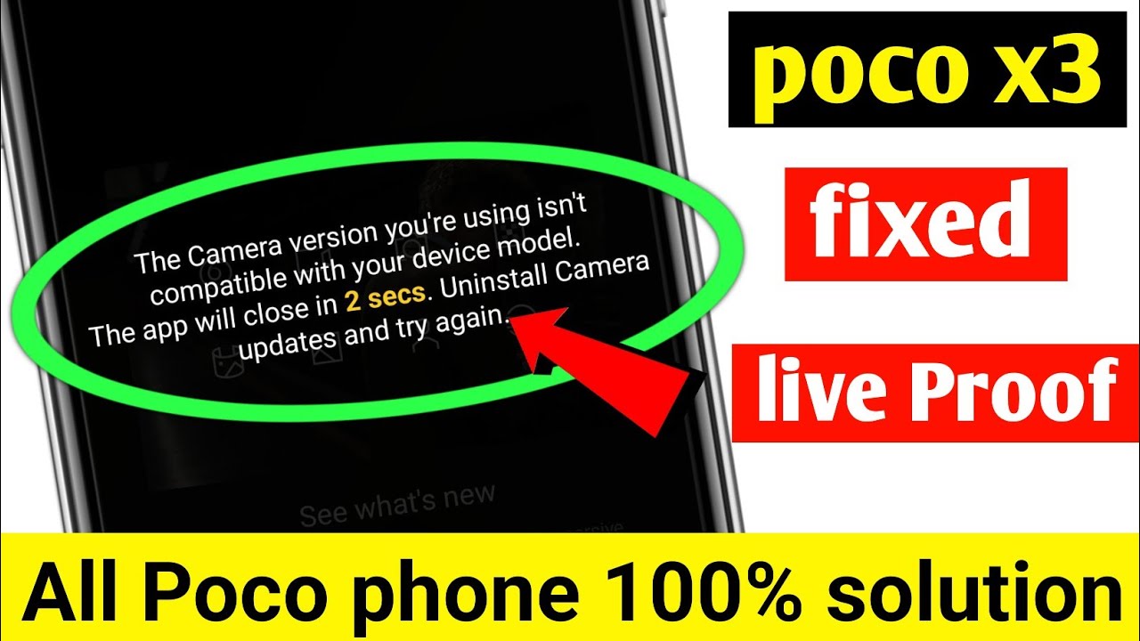📸cannot connect to camera this app will be closed in 2 second poco x3 |camera not working in poco x3