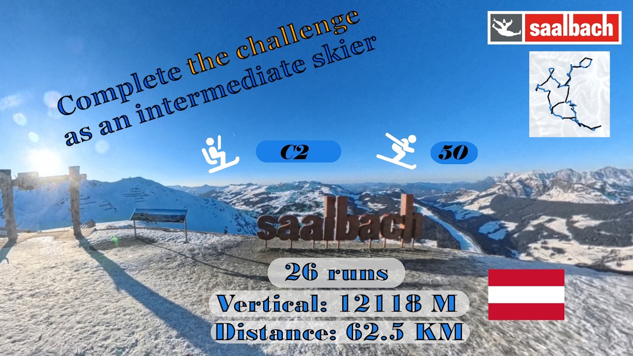 Saalbach-Hinterglemm, 🇦🇹 | Skicircus Circuits challenge | Part 21 | Piste 50 | January 2026