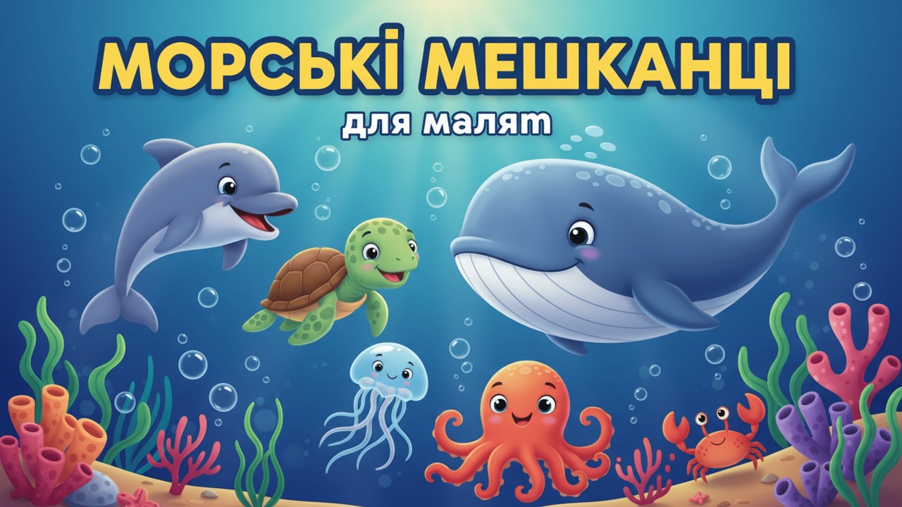 Морські Мешканці — Тварини в Морі для Малят — Розвиваючі Мультики для Дітей — MooMooLand