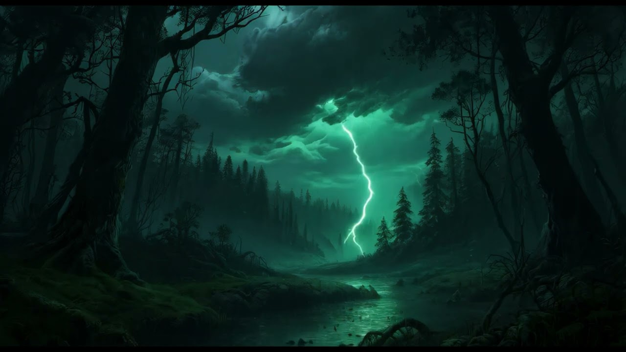 10 Hours of Rain and Swamp Ambience &ndash; Black Marsh at Night | Elder Scrolls Inspired Nature Sounds