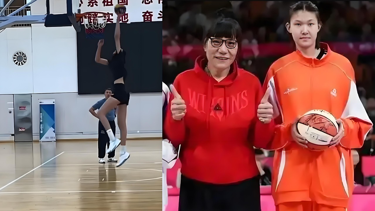 14岁2米15还能扣篮！中国女篮未来之星，女版文班亚马来了