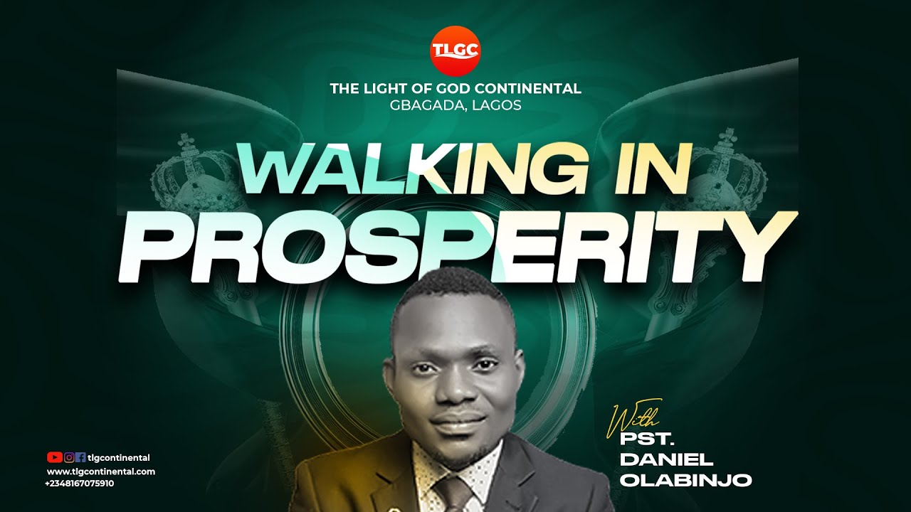 WALKING IN PROSPERITY | DANIEL OLABINJO | 16.01.2026 | GBAGADA LAGOS