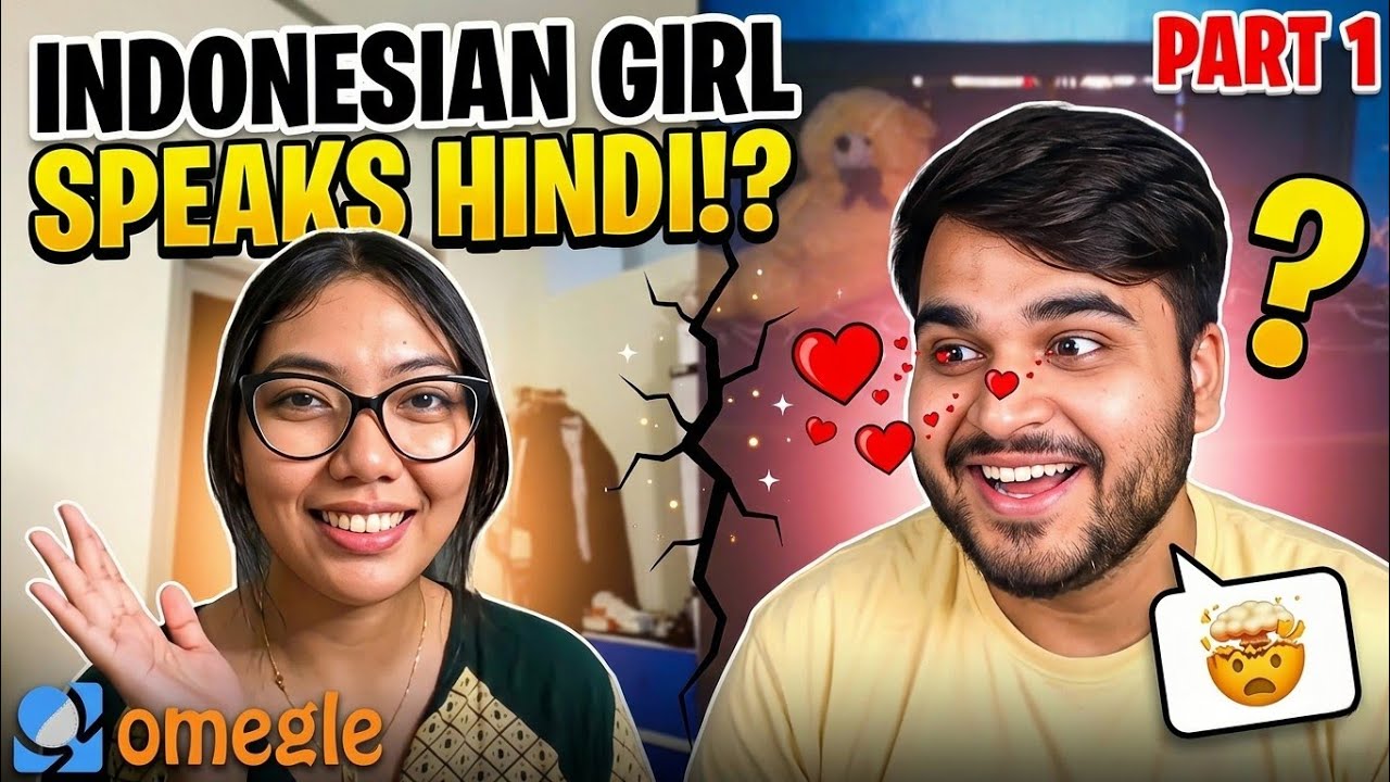 I Met An Indonesian🇮🇩 Hindi Speaking🤯 Girl & Fell In Love❤️ With Her On Omegle @darpan_is_live 