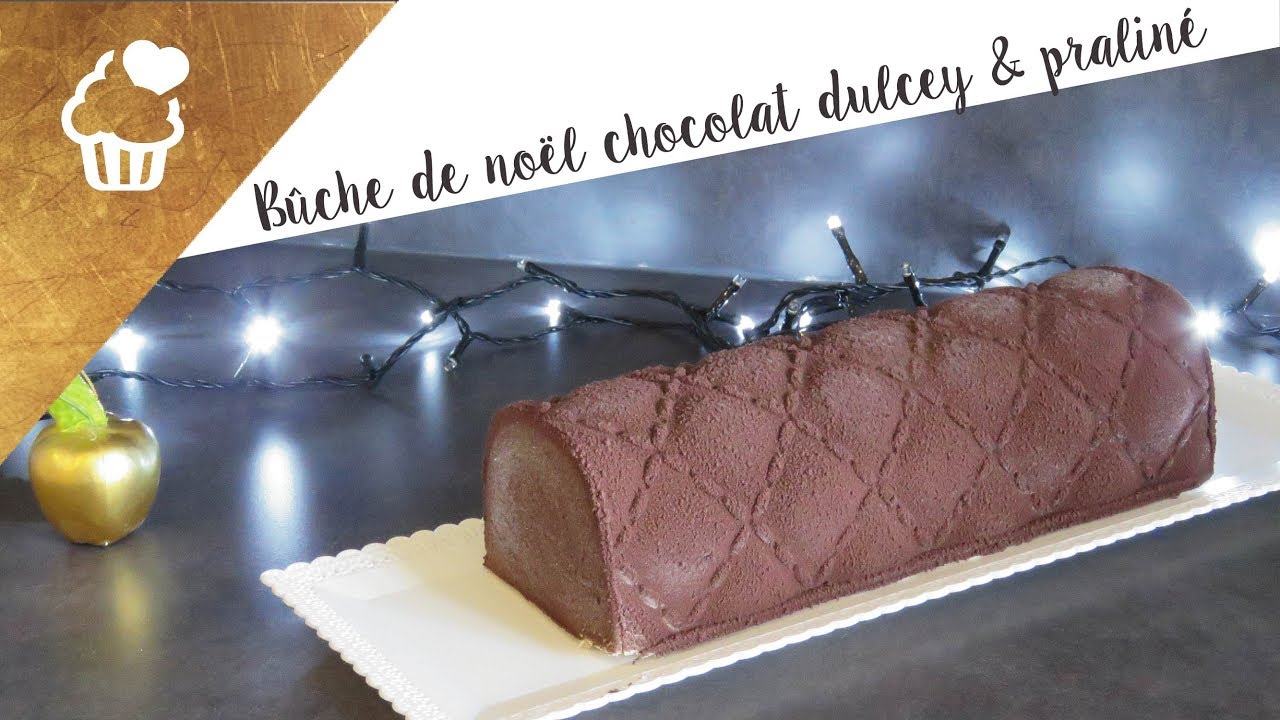 Buche de Noël chocolat dulcey & praliné