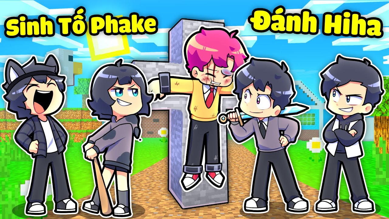 HIHA BẤT NGỜ BỊ SINH TỐ PHAKE TẤN CÔNG TRONG MINECRAFT*HIHA VS HIHA FAKE