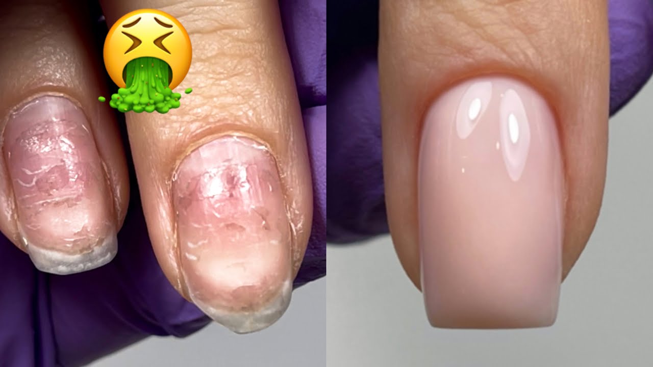 Fortalicimiento de uñas débiles😱| Manicura Rusa 🇷🇺