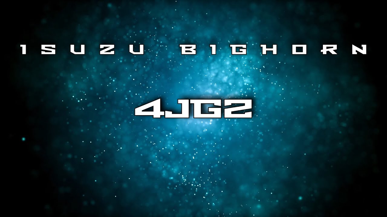 Isuzu Bighorn. 4JG2