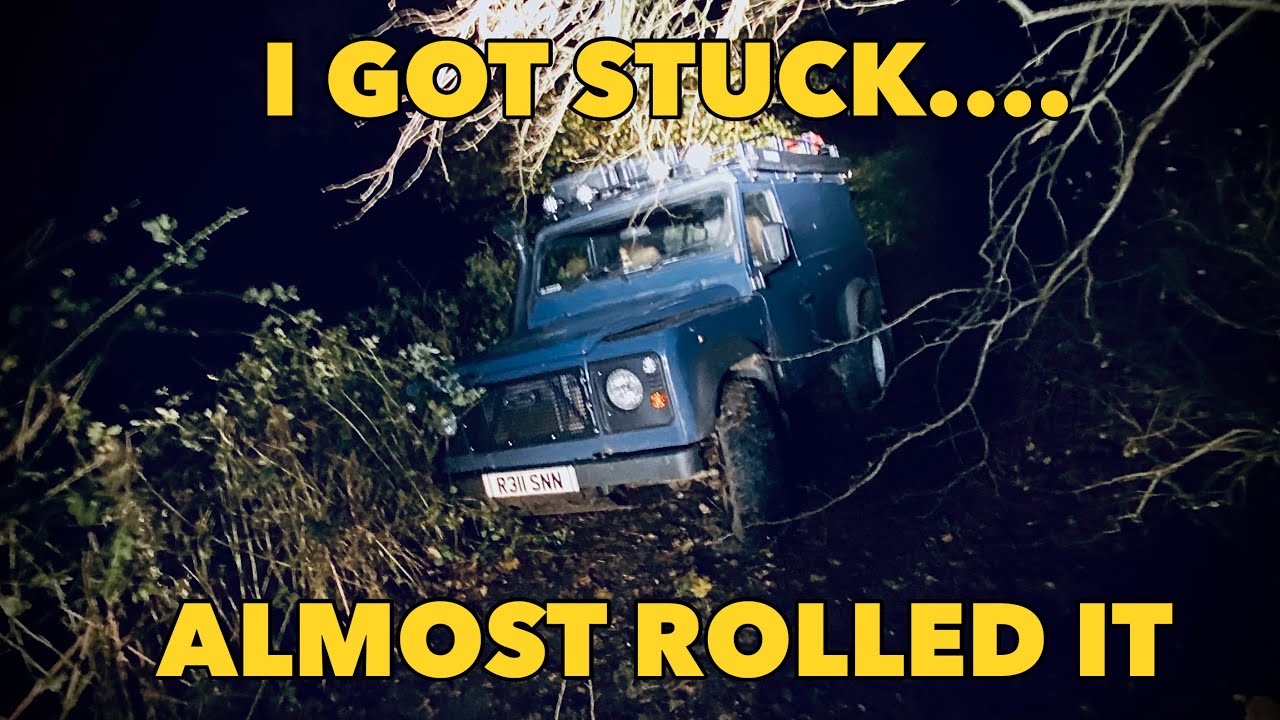 I got stuck and almost rolled the Defender!