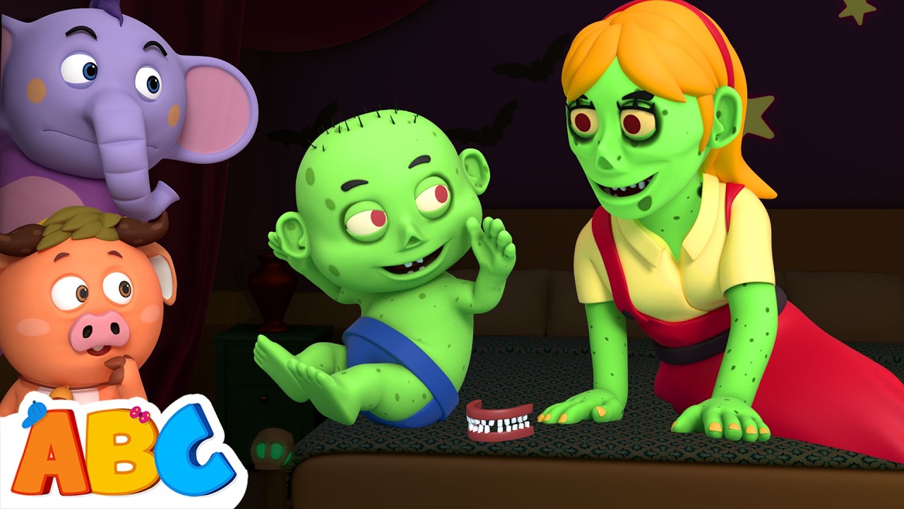 Baby Zombie Jumping On The Bed | Halloween Songs For Kids