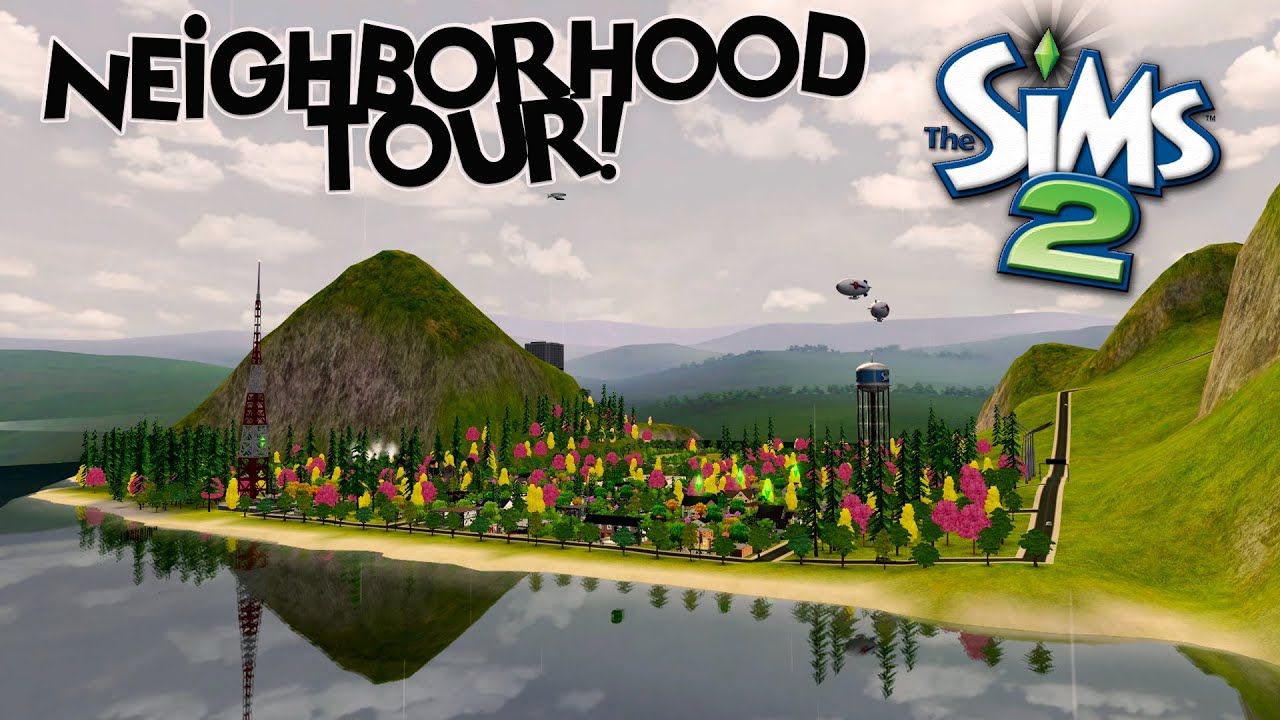 The Sims 2 Neighborhood Tour: Bluewater Village! // Renovated Hood by PlumbTales