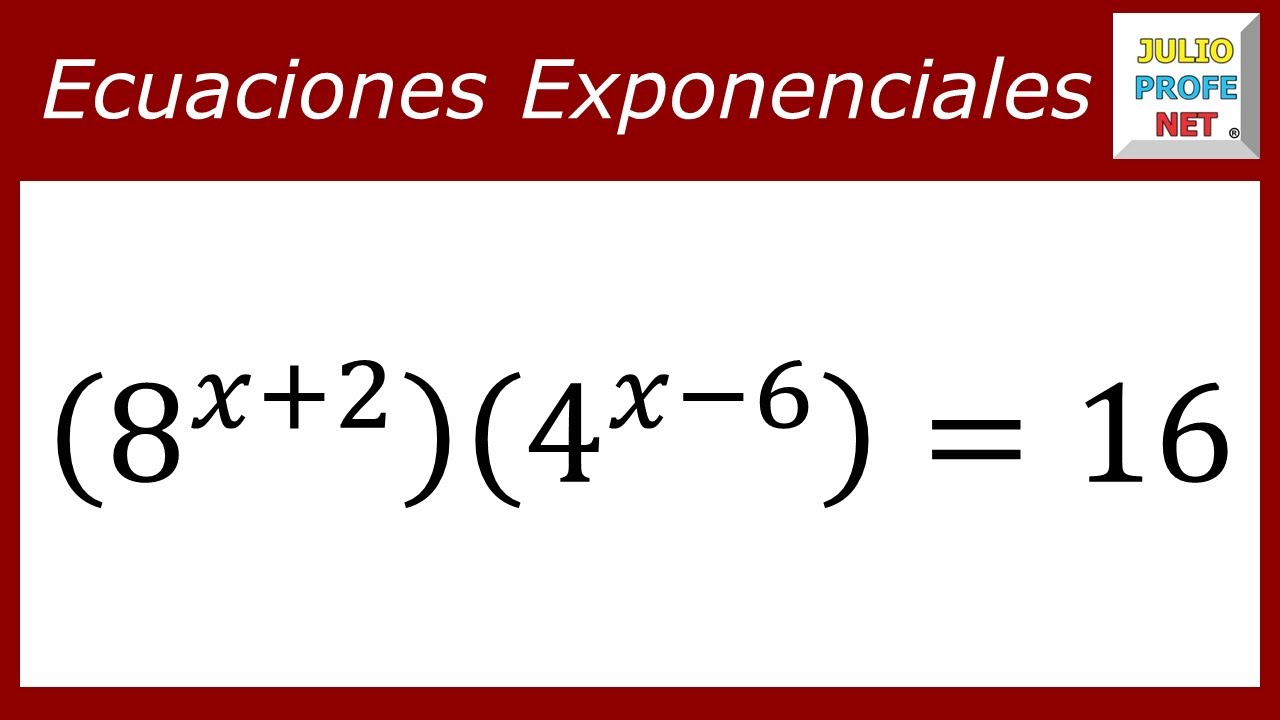 Ecuaciones exponenciales | Ej. 3 #julioprofe