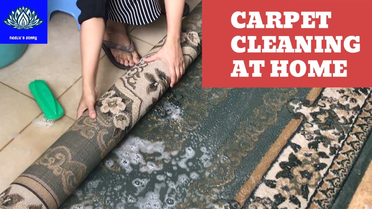 How to clean carpet at home / easy diy rug cleaning / cleaning carpet without machine