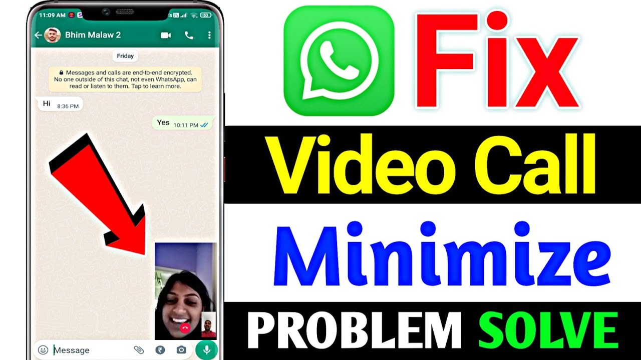 Whatsapp video call minimize problem || pip mode in Whatsapp video call problem Solved