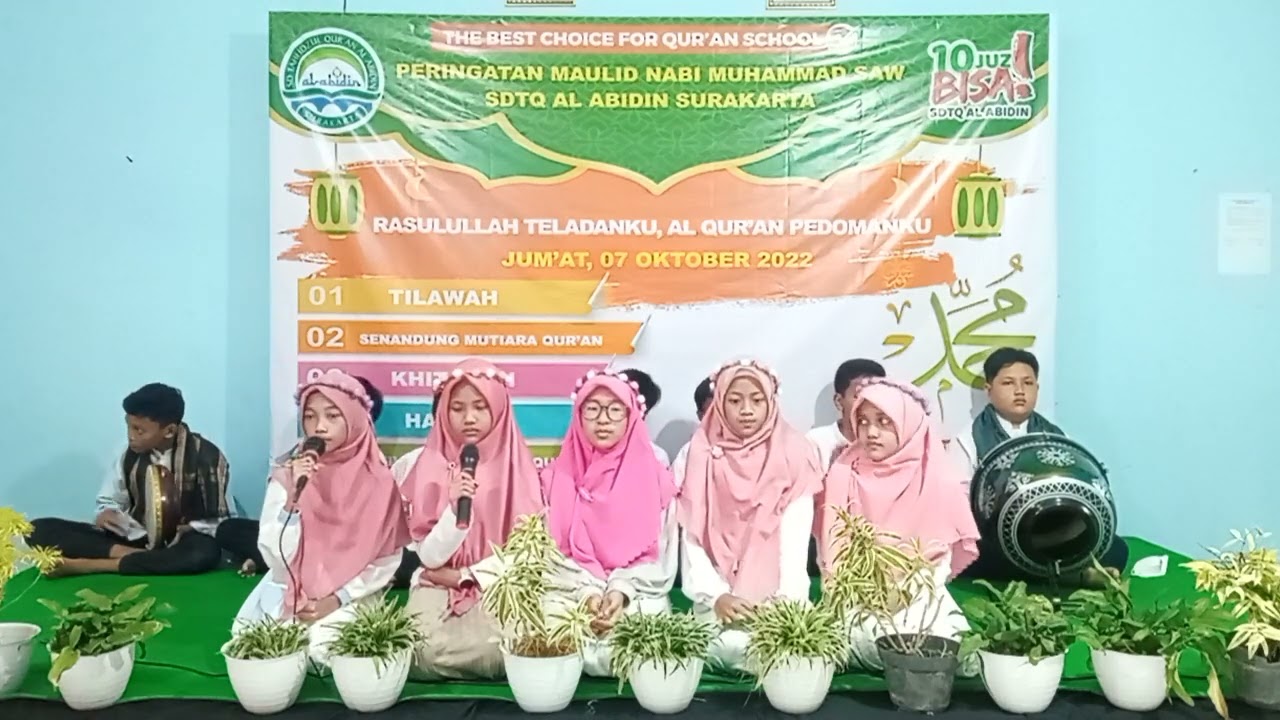 Penampilan Hadrah SDTQ Al Abidin Surakarta dalam acara Al Abidin Bersholawat (7/10/2022)