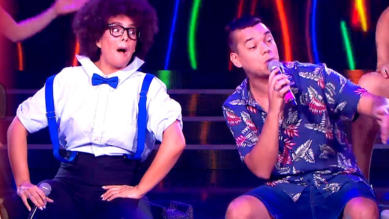 Ángela Leiva y Brian Lanzelotta cantaron "Nadie es perfecto" de Los Caligaris