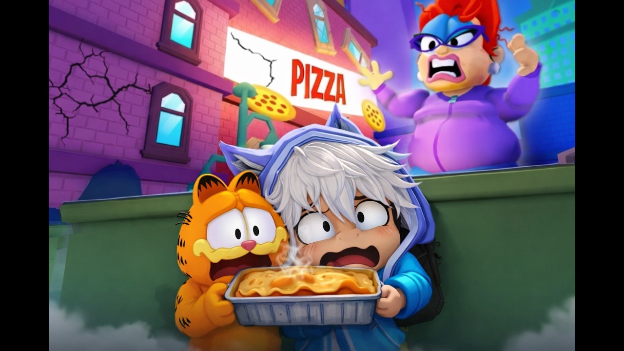 OMG! The CAT LADY CAUGHT GARFIELD 😱 | Roblox Escape
