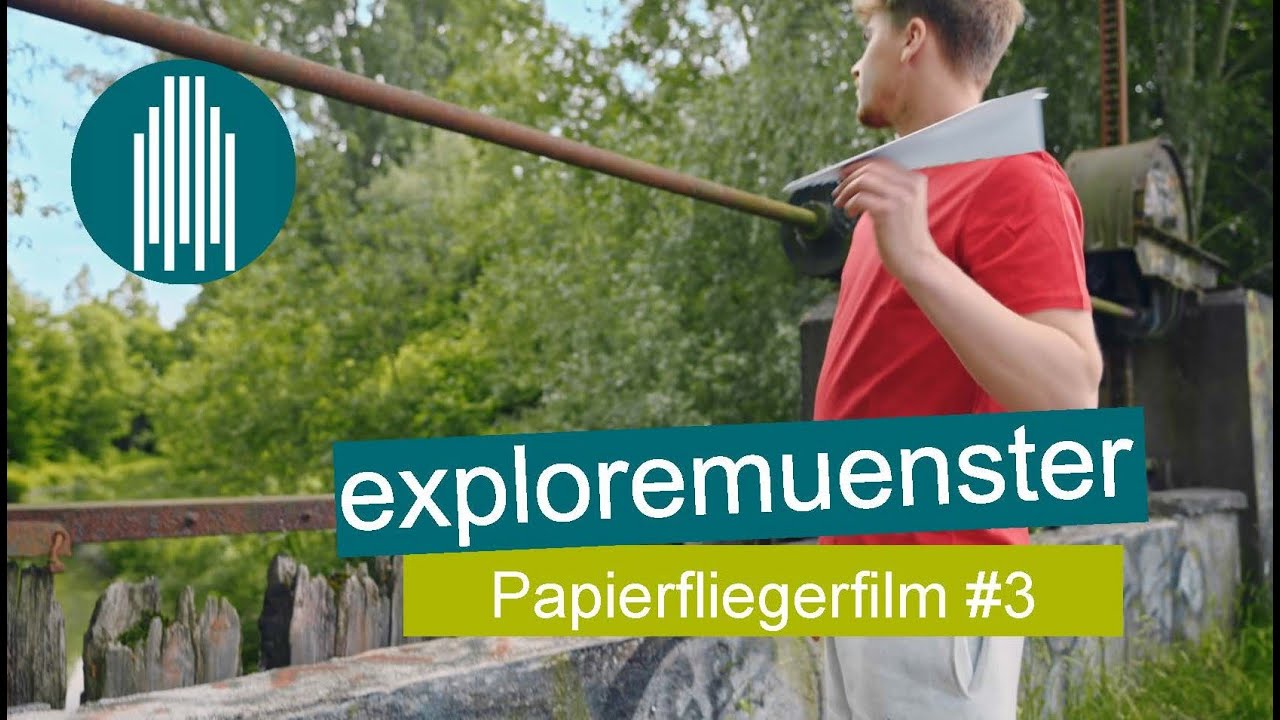 Papierfliegerfilm #3: Flug über Münsters Aa und Aasee zum 
