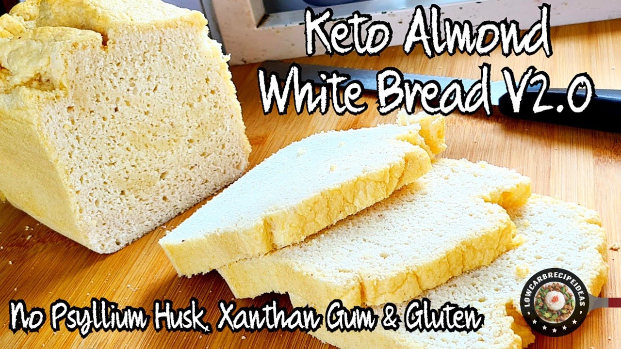 AMAZING KETO ALMOND WHITE BREAD V2.0 WITHOUT PSYLLIUM HUSKS, XANTHAN GUM & GLUTEN | SOFT & FLUFFY