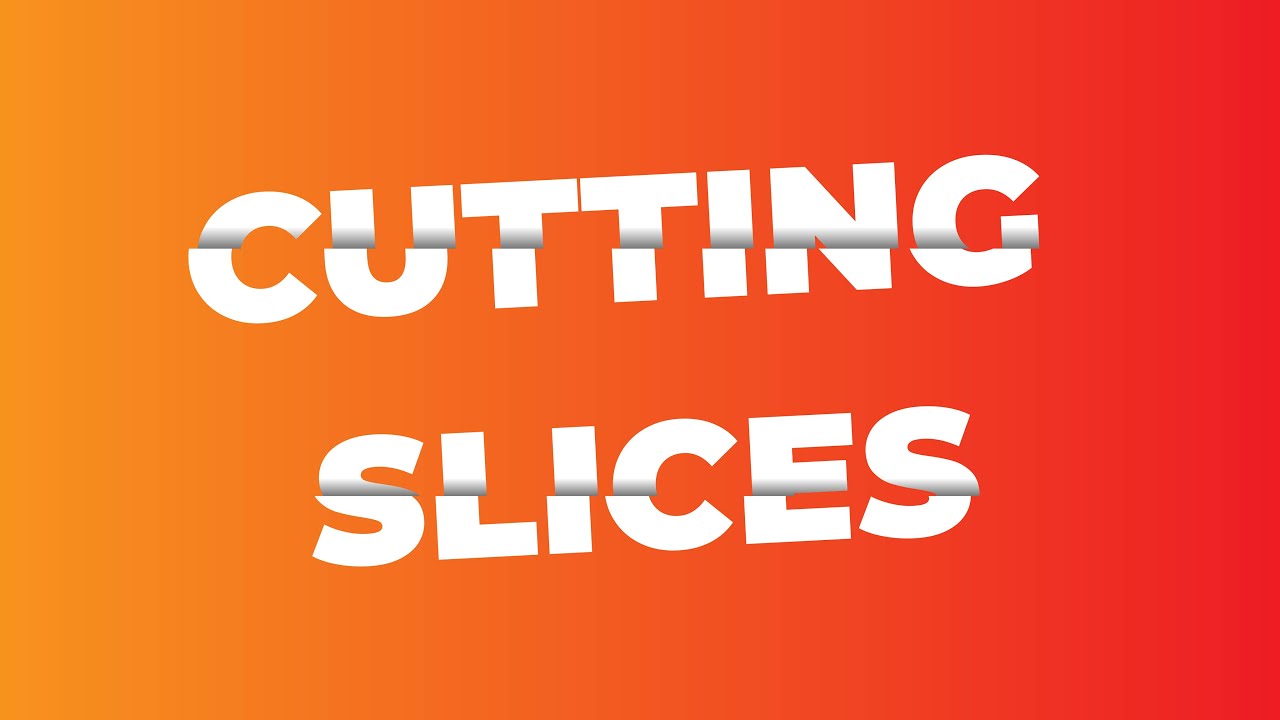 Text Slicing Effect with Illustrator