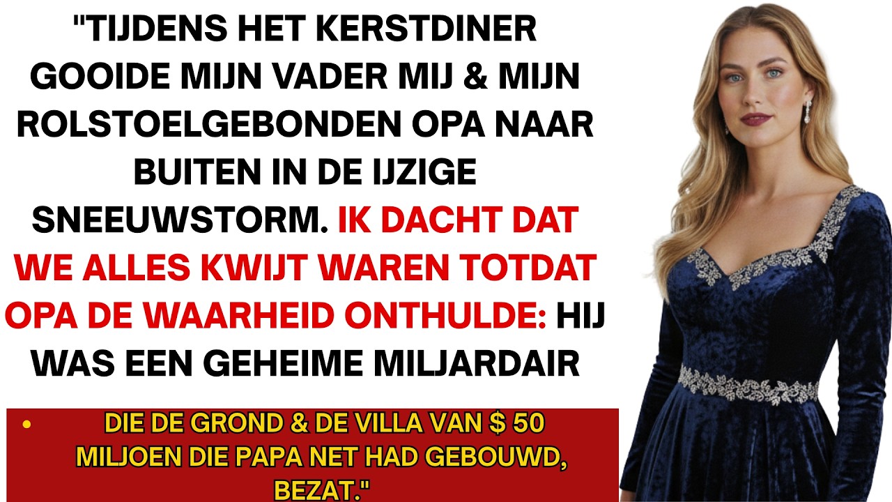 Mijn vader zette mij en mijn opa op kerstavond buiten—tot hij zei dat hij stiekem miljardair was...!