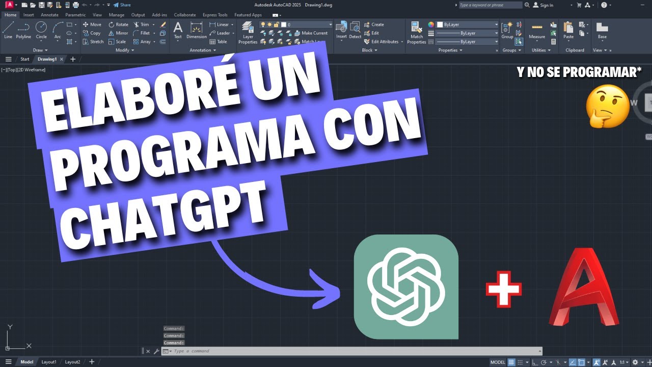 Elabora programas (Lisp) en AutoCAD con ChatGPT sin saber programar | ¡Te enseño paso a paso!