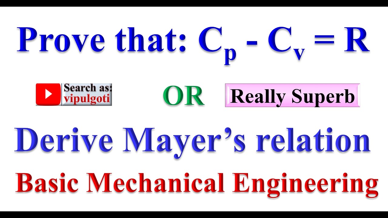 Соотношение Майера | Cp-Cv=R | Законы газов | свойства газов | #bme #gtu #механика #удельнаятепло...