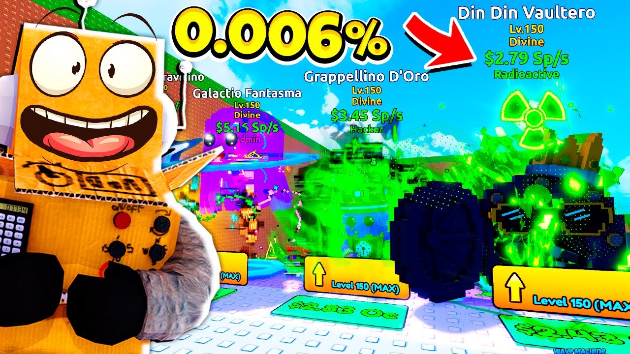ШОК! САМЫЙ РЕДКИЙ В МИРЕ БРЕЙНРОТ 150 МАКСИМАЛЬНОГО УРОВНЯ 😱 ROBLOX Escape Tsunami Brainrots