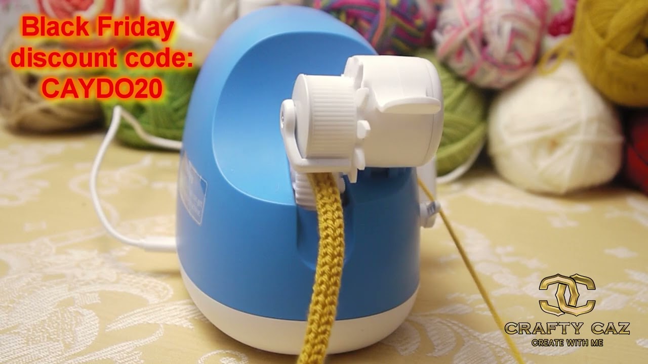 Caydo Electric i-Cord Knitting Machine i1 Pro, quick set up and demonstration CAYDO20 discount code