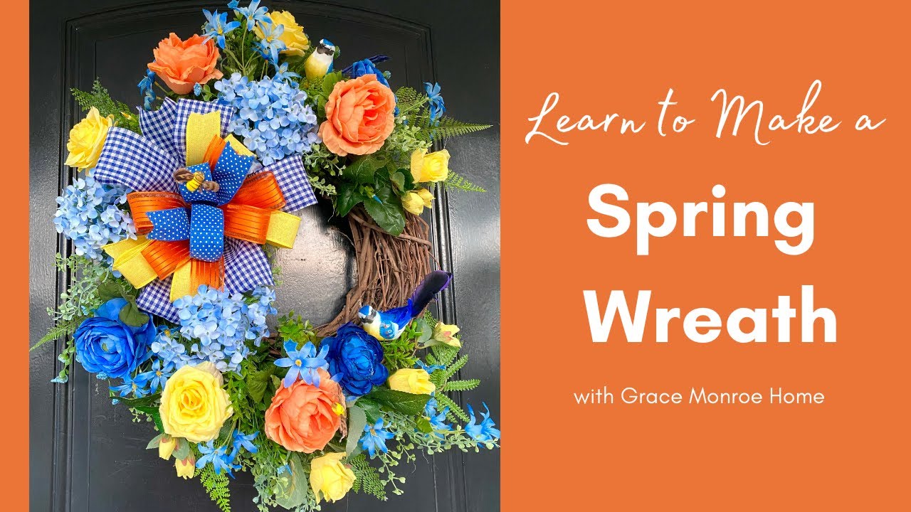 Spring Wreath DIY - How to Make a Spring Wreath - Flower Friday LIVE