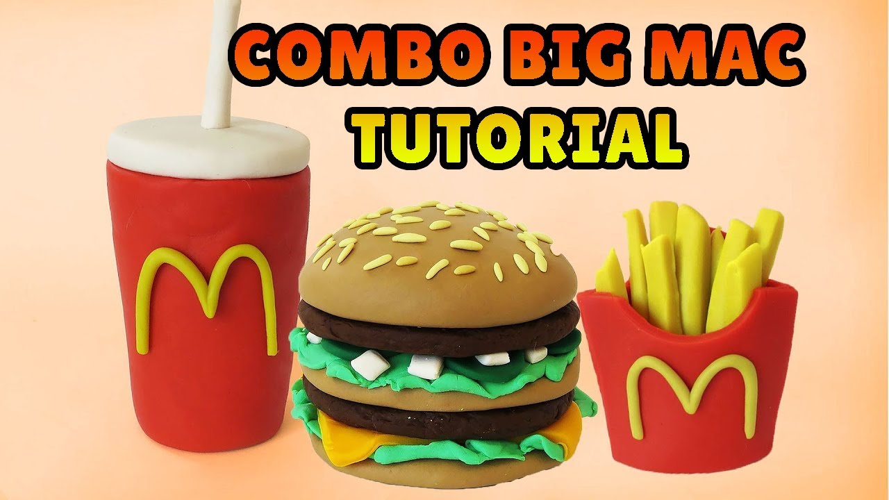🔴DIY How to make COMBO BIG MAC Miniature Compilation - Polymer Clay, Fondant, plastilina Tutorial