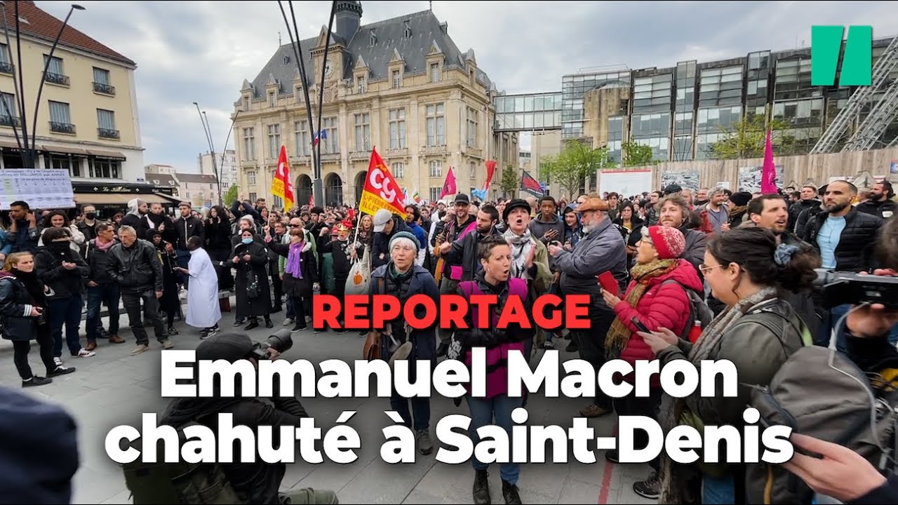 À Saint-Denis, Emmanuel Macron accueilli par des manifestants combattant sa « surdité »