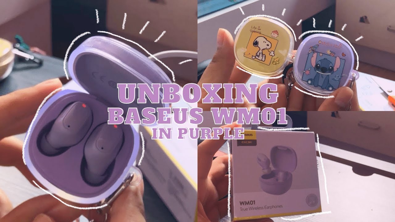 🍇 baseus encok wm01 unboxing: purple edition